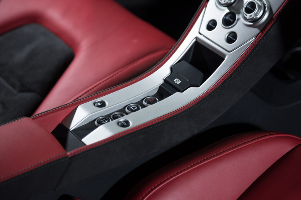 high-angle-shot-black-red-car-s-modern-interior